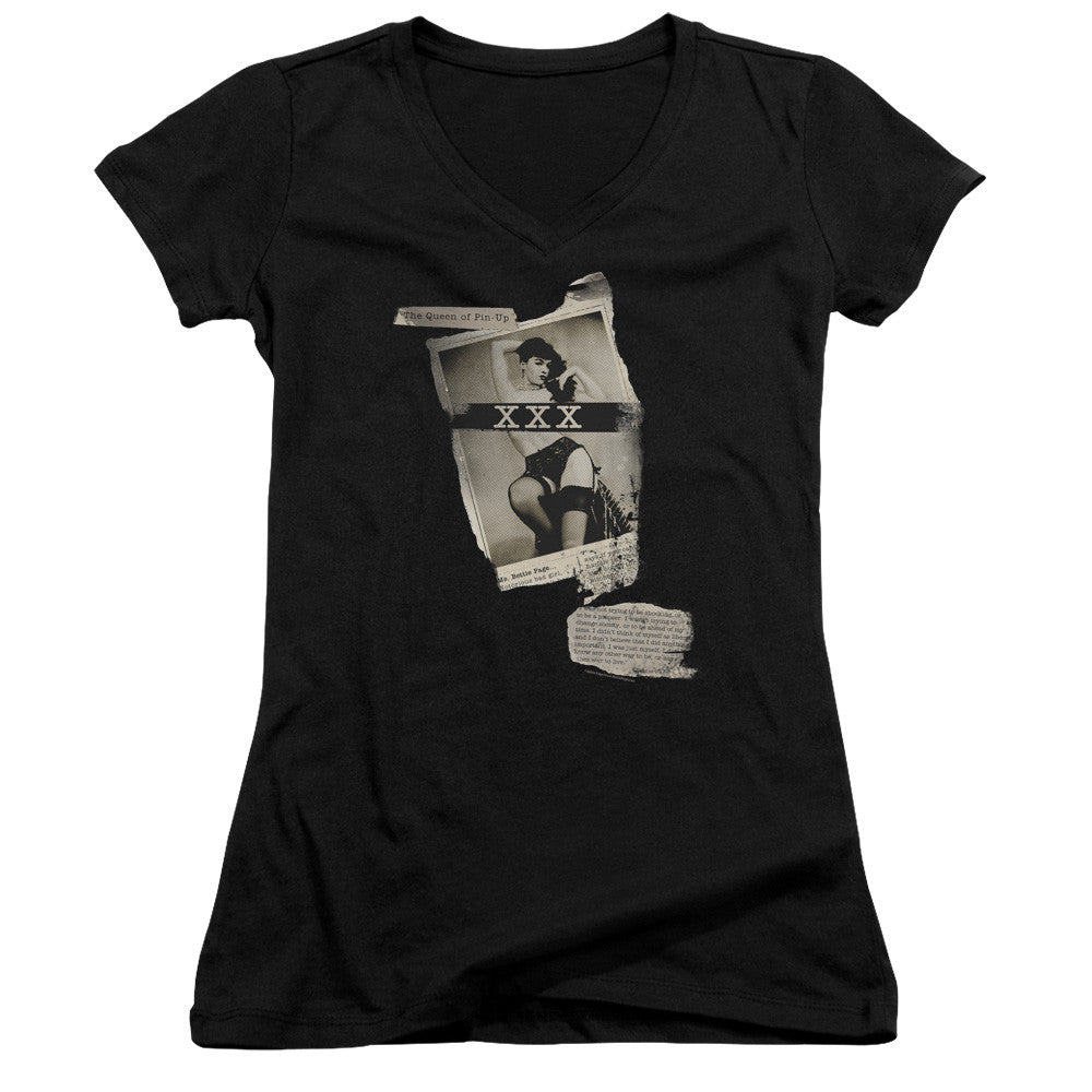 Juniors Sheer Cap Sleeve V-Neck