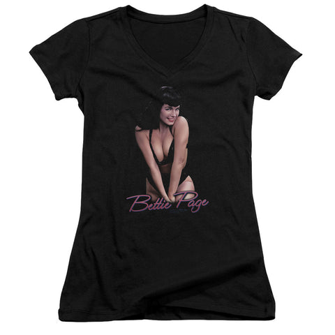 Juniors Sheer Cap Sleeve V-Neck