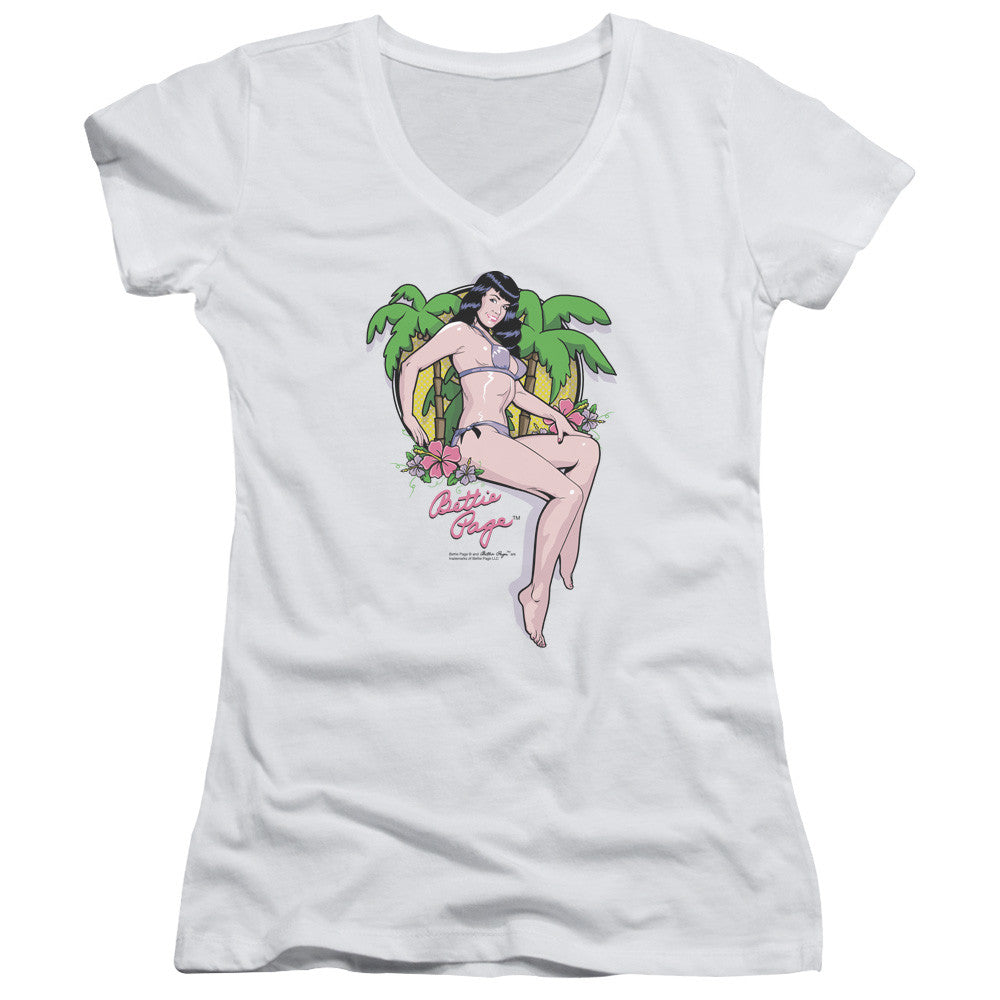 Juniors Sheer Cap Sleeve V-Neck