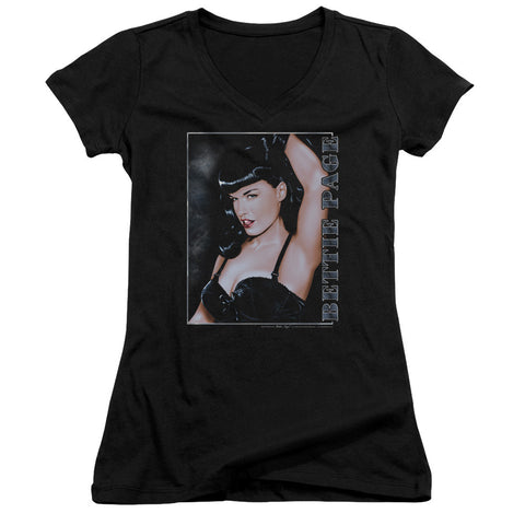 Juniors Sheer Cap Sleeve V-Neck