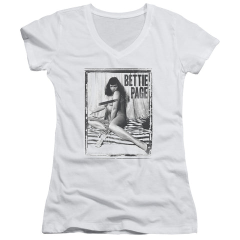 Juniors Sheer Cap Sleeve V-Neck