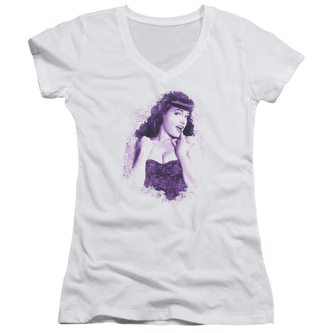 Juniors Sheer Cap Sleeve V-Neck