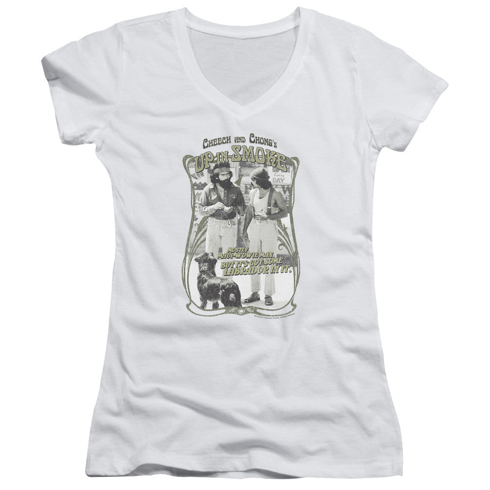 Juniors Sheer Cap Sleeve V-Neck