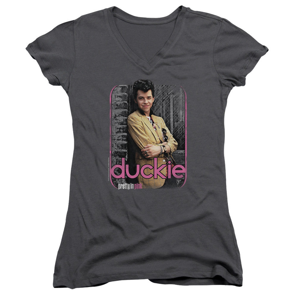 Juniors Sheer Cap Sleeve V-Neck