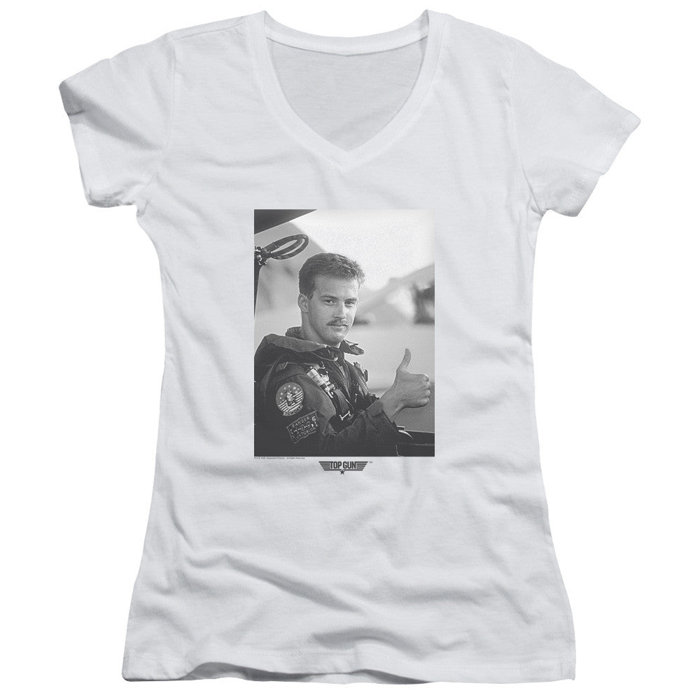 Juniors Sheer Cap Sleeve V-Neck