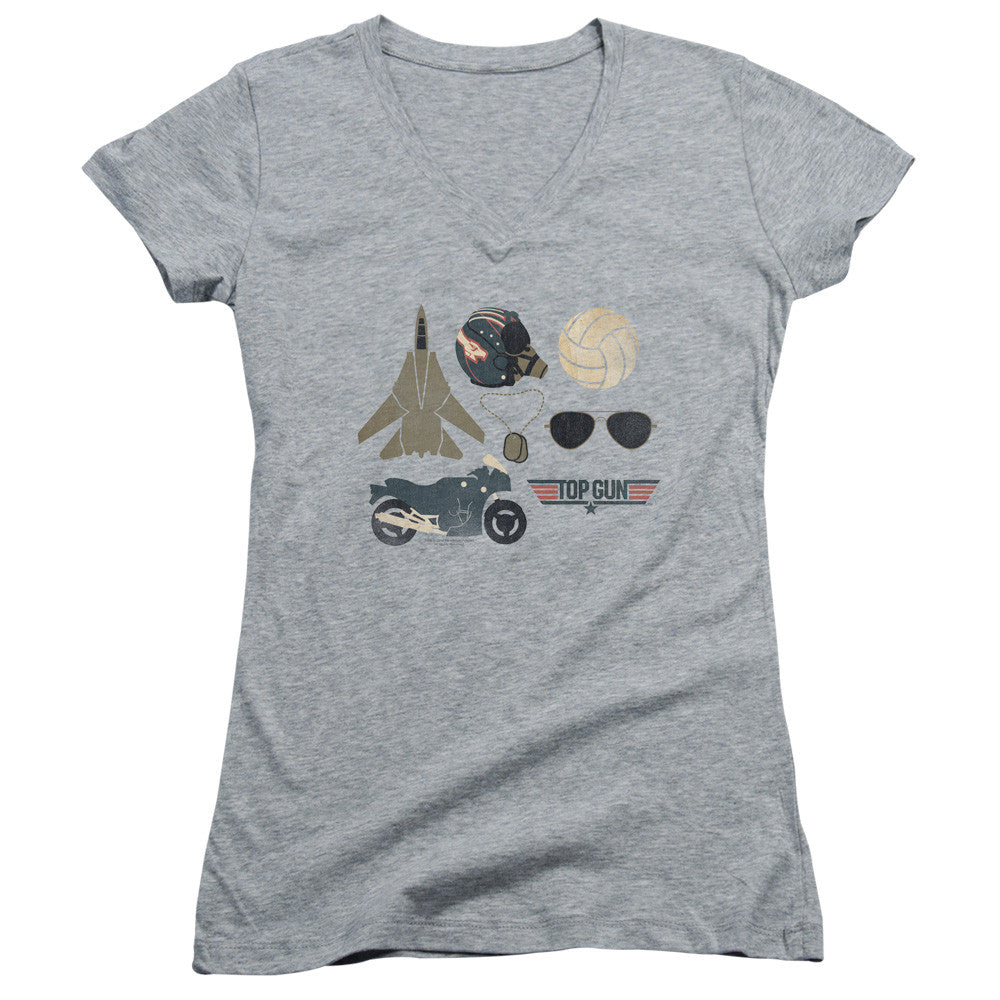 Juniors Sheer Cap Sleeve V-Neck