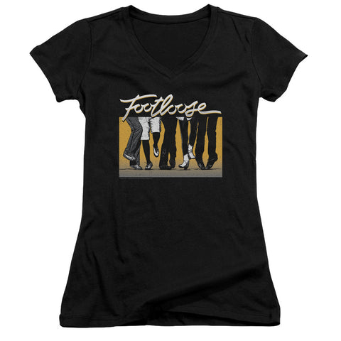 Juniors Sheer Cap Sleeve V-Neck