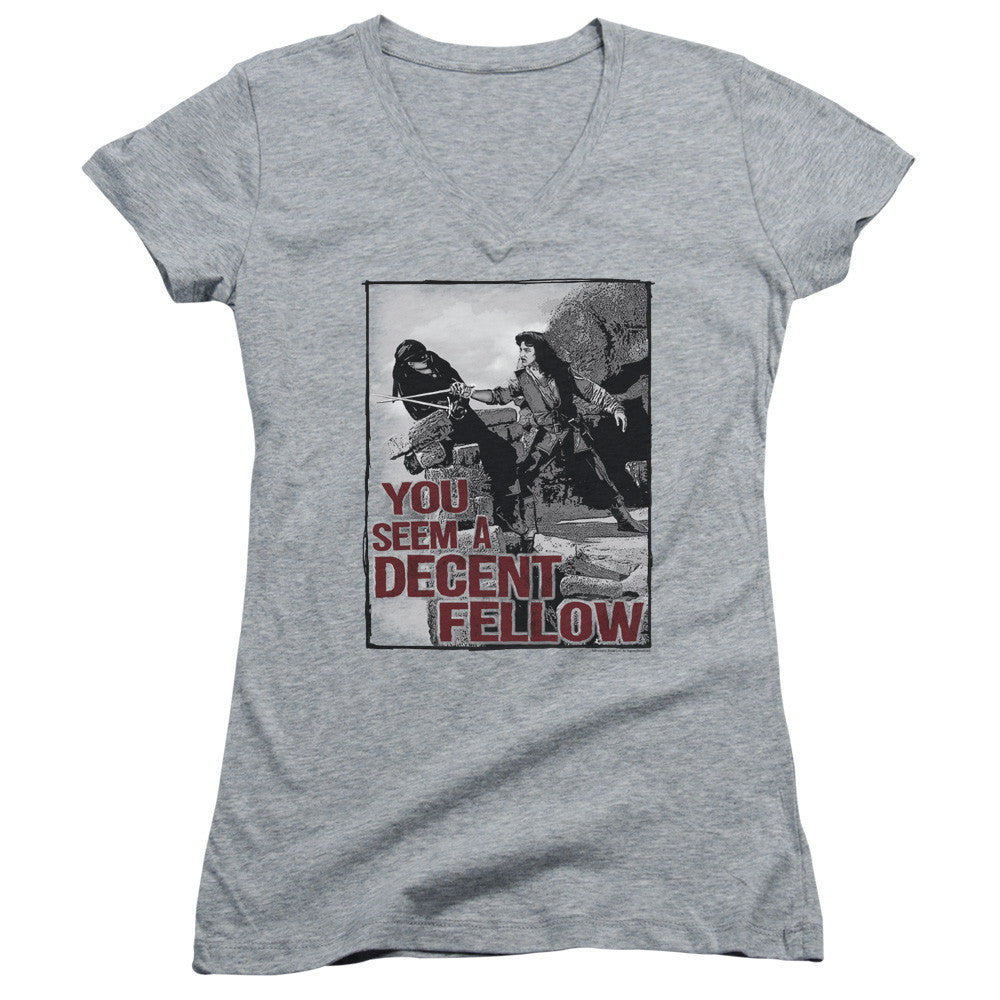 Juniors Sheer Cap Sleeve V-Neck