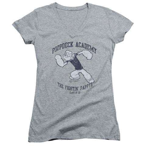 Juniors Sheer Cap Sleeve V-Neck