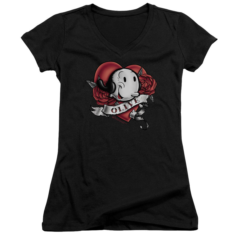 Juniors Sheer Cap Sleeve V-Neck