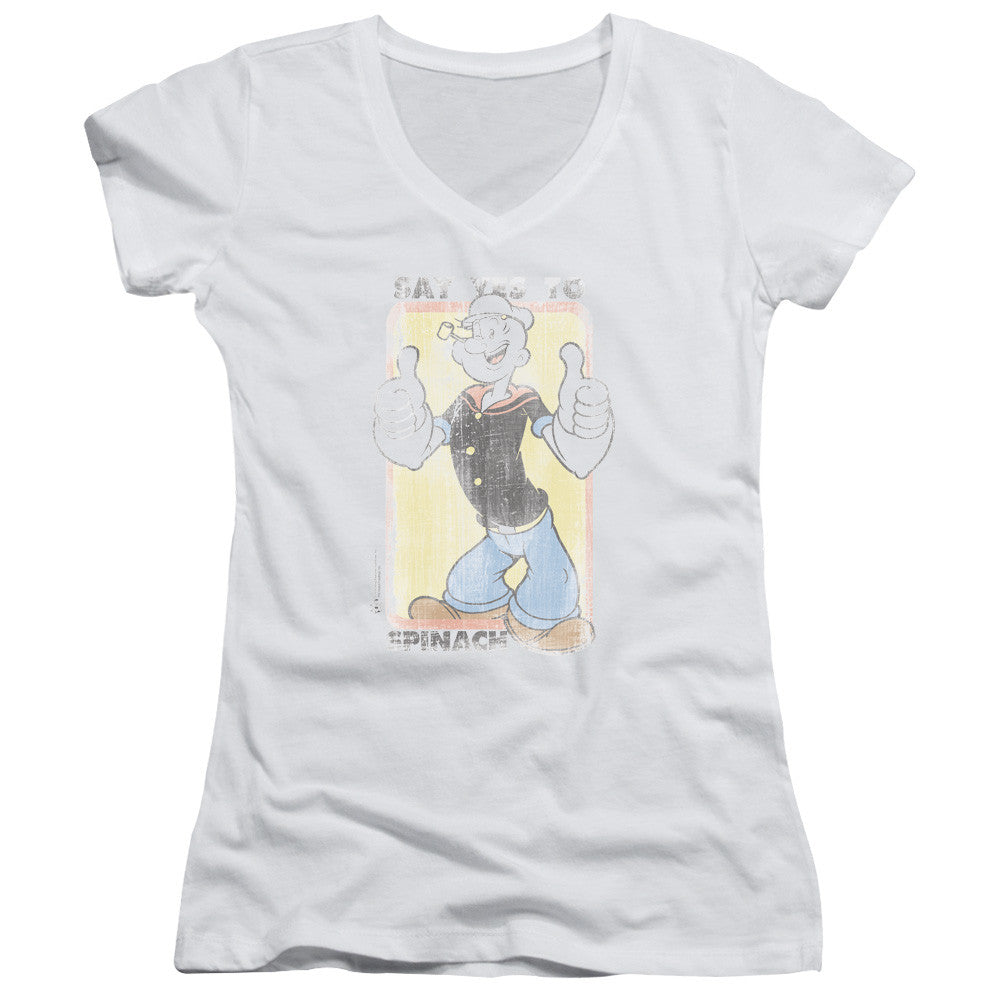 Juniors Sheer Cap Sleeve V-Neck