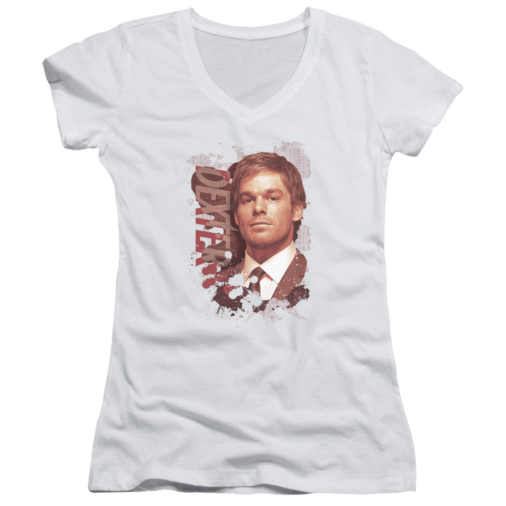 Juniors Sheer Cap Sleeve V-Neck