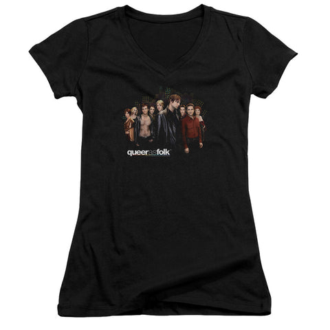 Juniors Sheer Cap Sleeve V-Neck