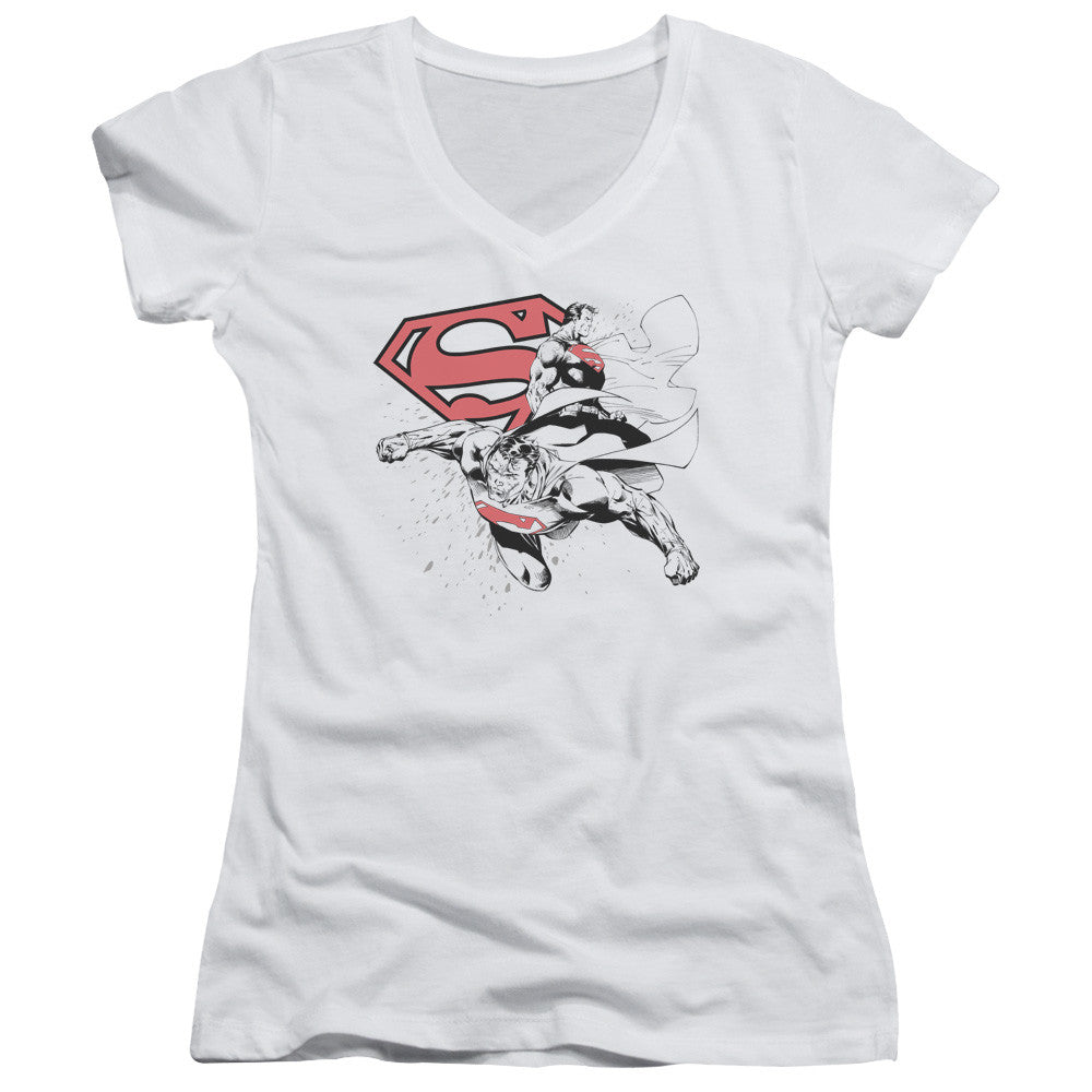 Juniors Sheer Cap Sleeve V-Neck