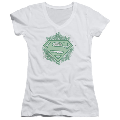 Juniors Sheer Cap Sleeve V-Neck
