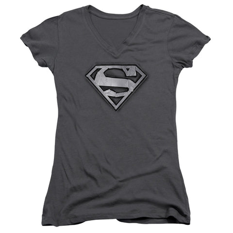 Juniors Sheer Cap Sleeve V-Neck