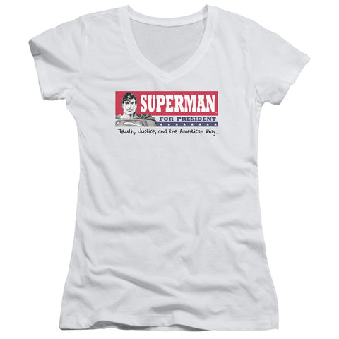 Juniors Sheer Cap Sleeve V-Neck