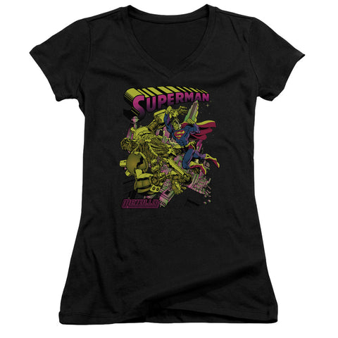 Juniors Sheer Cap Sleeve V-Neck