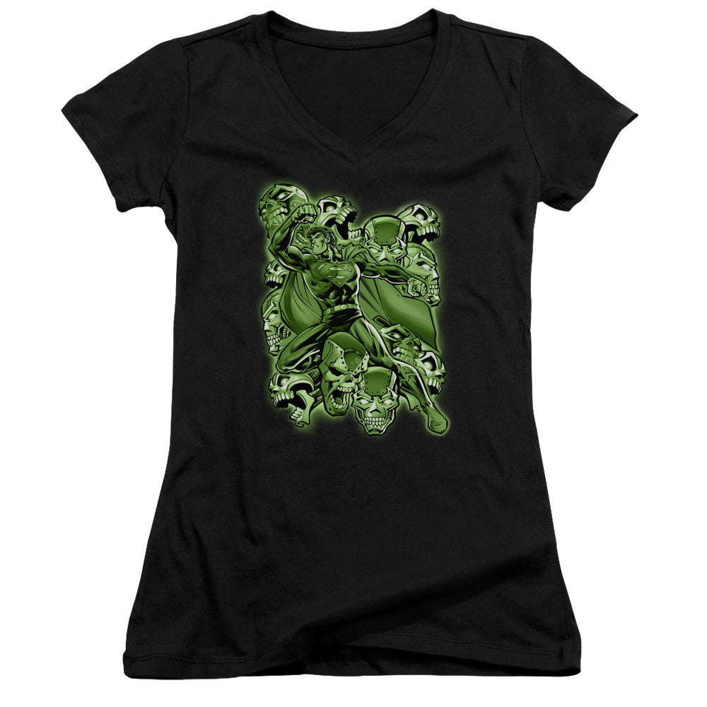 Juniors Sheer Cap Sleeve V-Neck