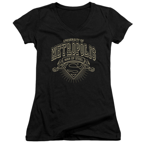 Juniors Sheer Cap Sleeve V-Neck