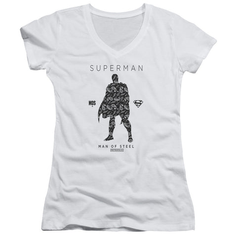 Juniors Sheer Cap Sleeve V-Neck