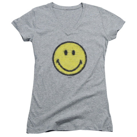 Juniors Sheer Cap Sleeve V-Neck