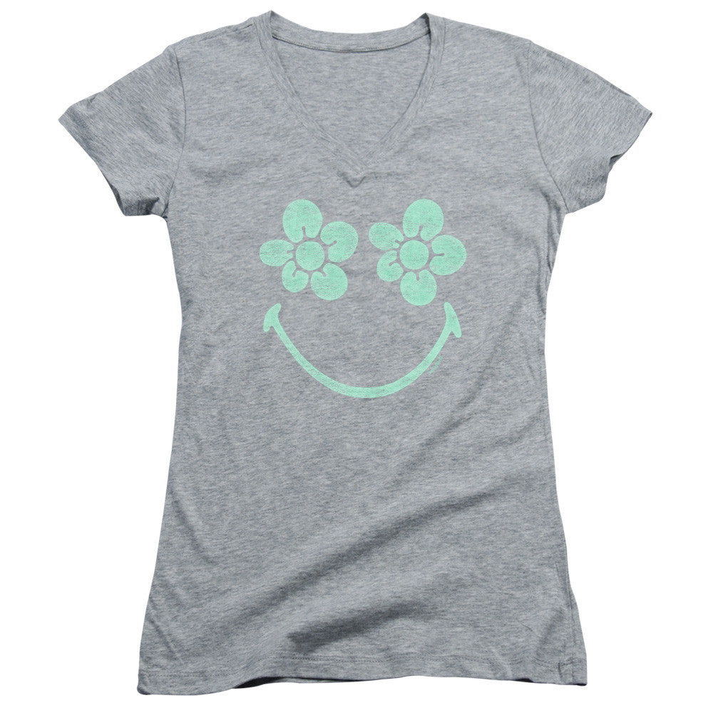 Juniors Sheer Cap Sleeve V-Neck