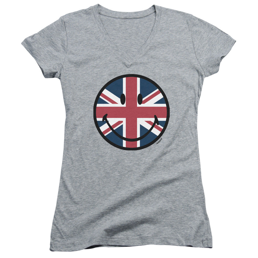 Juniors Sheer Cap Sleeve V-Neck