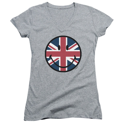 Juniors Sheer Cap Sleeve V-Neck