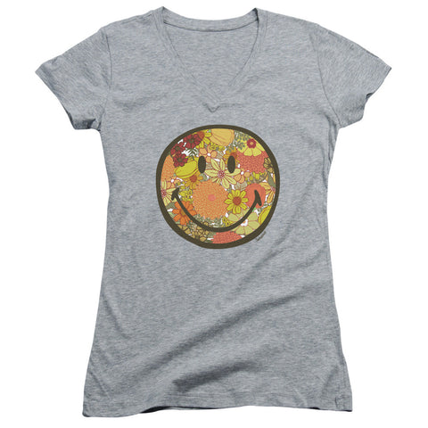 Juniors Sheer Cap Sleeve V-Neck