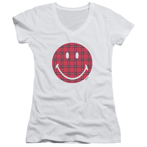 Juniors Sheer Cap Sleeve V-Neck