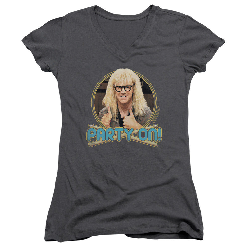 Juniors Sheer Cap Sleeve V-Neck