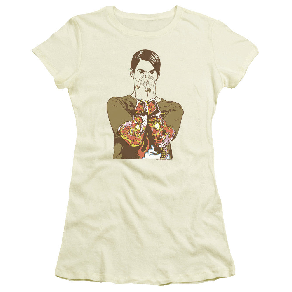 Juniors Sheer Cap Sleeve