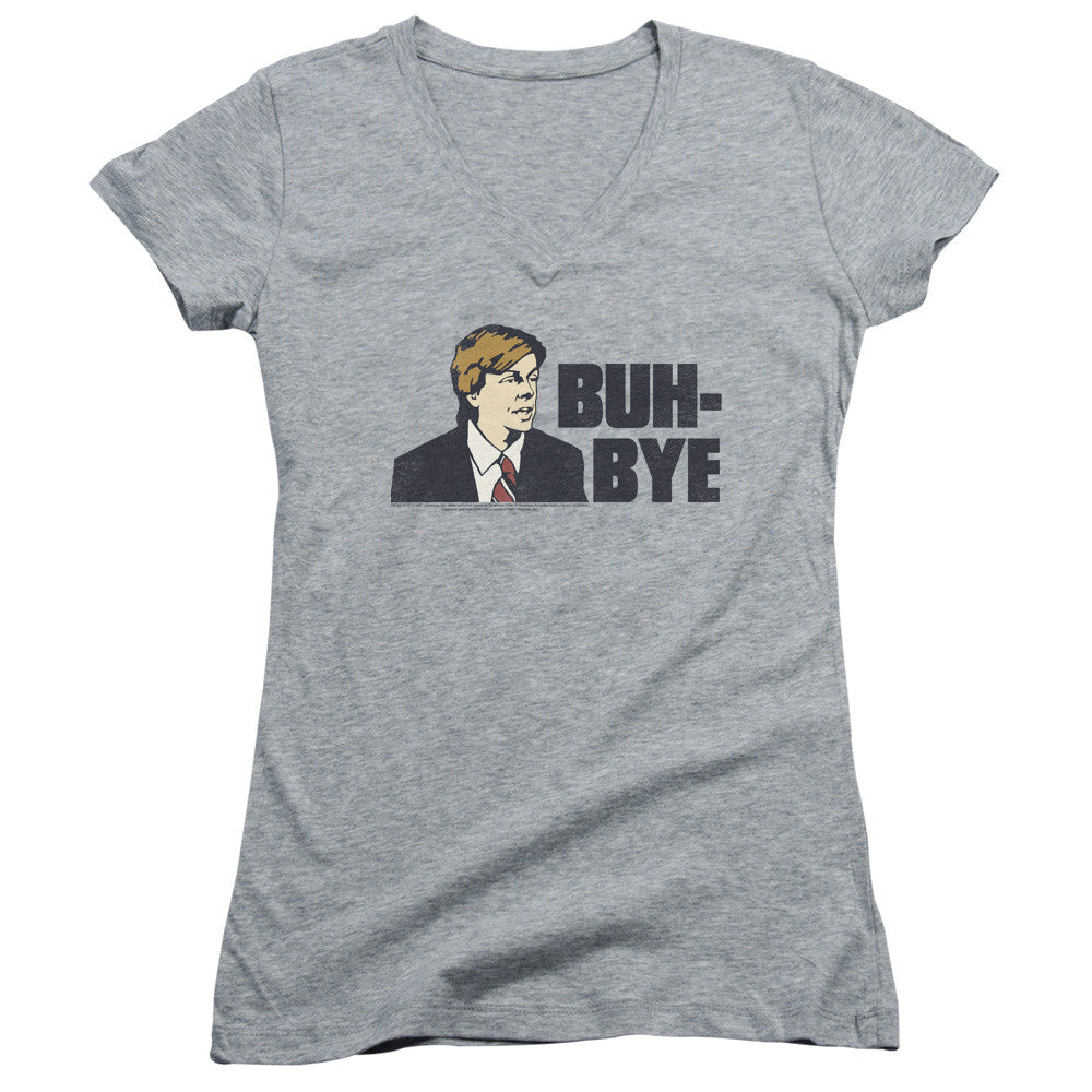 Juniors Sheer Cap Sleeve V-Neck