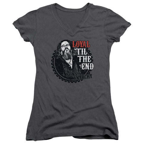 Juniors Sheer Cap Sleeve V-Neck