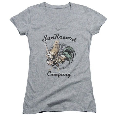 Juniors Sheer Cap Sleeve V-Neck