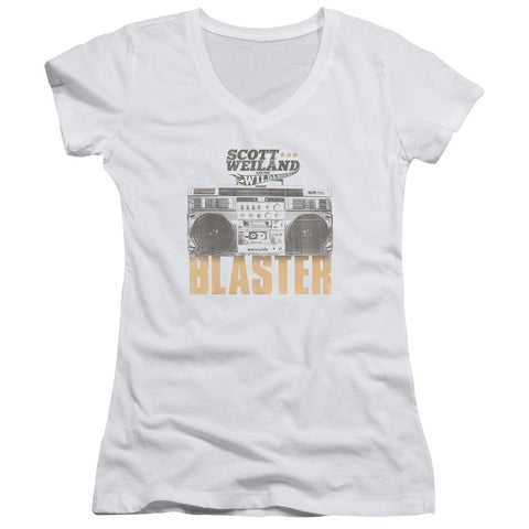 Juniors Sheer Cap Sleeve V-Neck