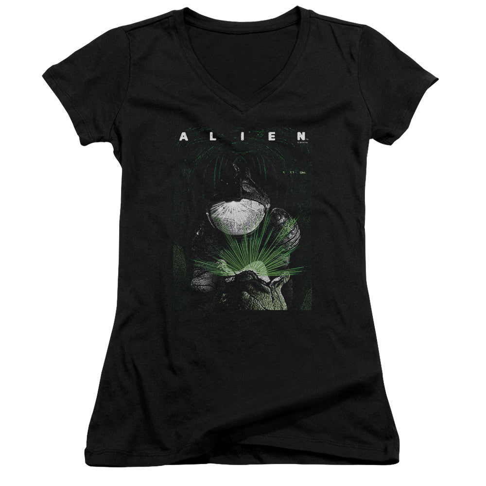 Juniors Sheer Cap Sleeve V-Neck