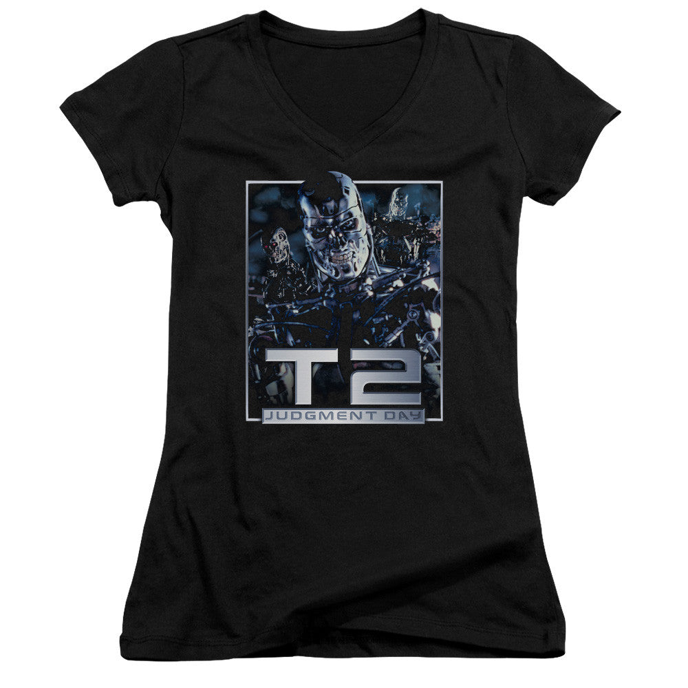 Juniors Sheer Cap Sleeve V-Neck