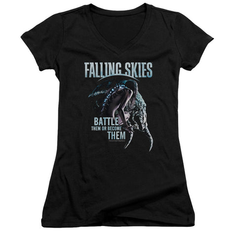 Juniors Sheer Cap Sleeve V-Neck