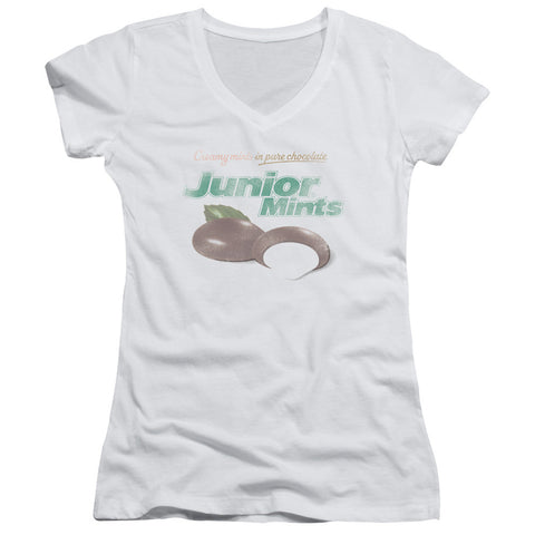 Juniors Sheer Cap Sleeve V-Neck