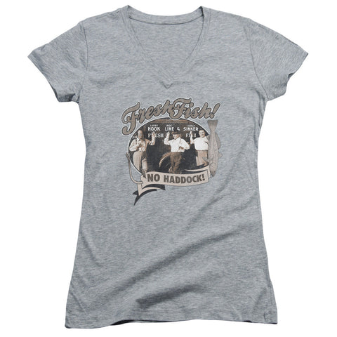 Juniors Sheer Cap Sleeve V-Neck