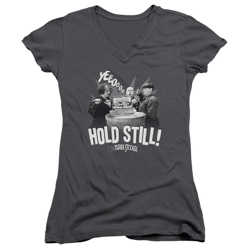 Juniors Sheer Cap Sleeve V-Neck