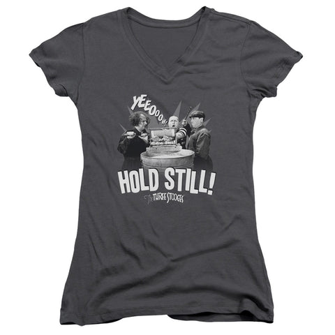 Juniors Sheer Cap Sleeve V-Neck