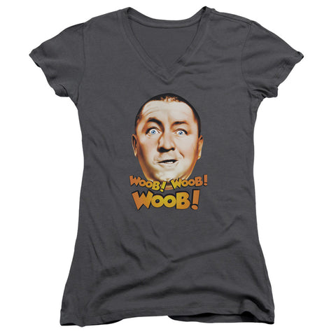 Juniors Sheer Cap Sleeve V-Neck