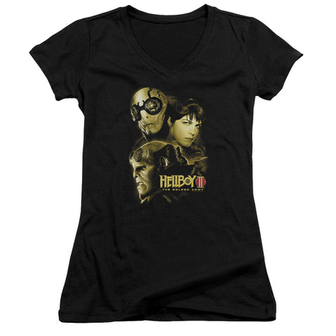 Juniors Sheer Cap Sleeve V-Neck