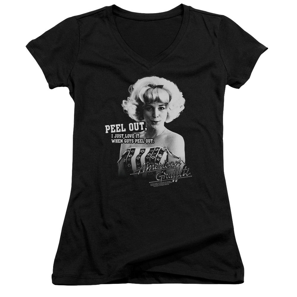 Juniors Sheer Cap Sleeve V-Neck