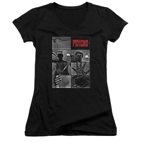 Juniors Sheer Cap Sleeve V-Neck