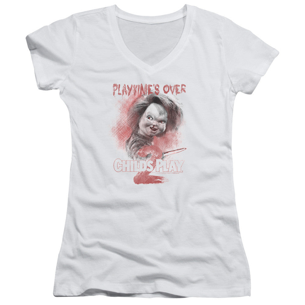 Juniors Sheer Cap Sleeve V-Neck