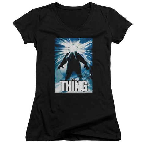 Juniors Sheer Cap Sleeve V-Neck